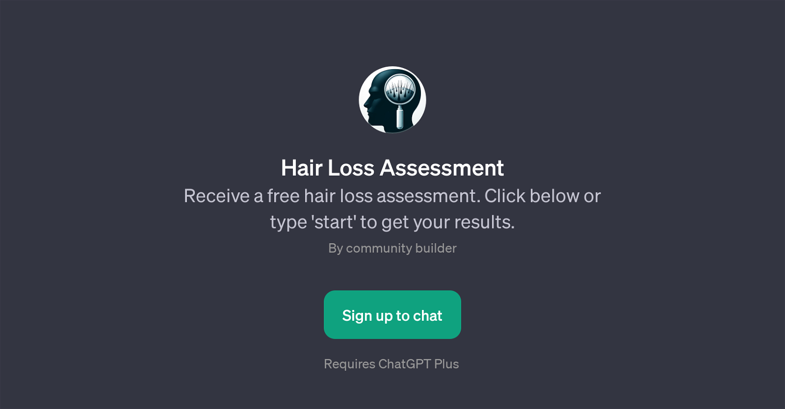 Hair Loss Assessment website