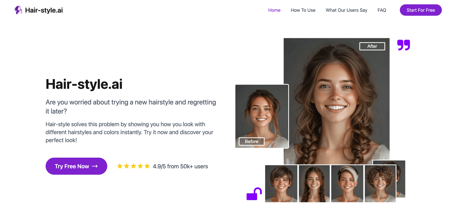Hair-style.ai website