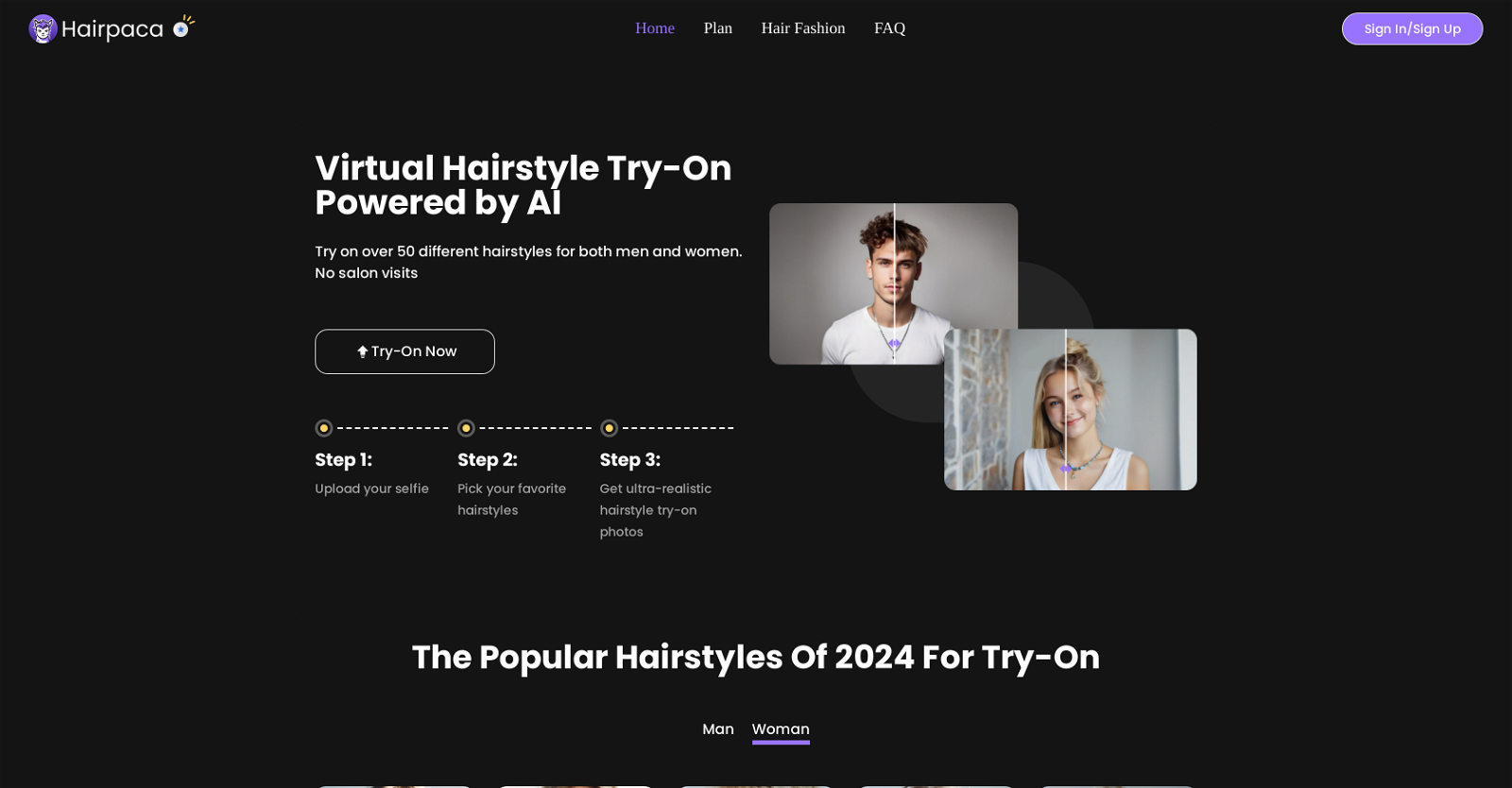 Hairpaca website