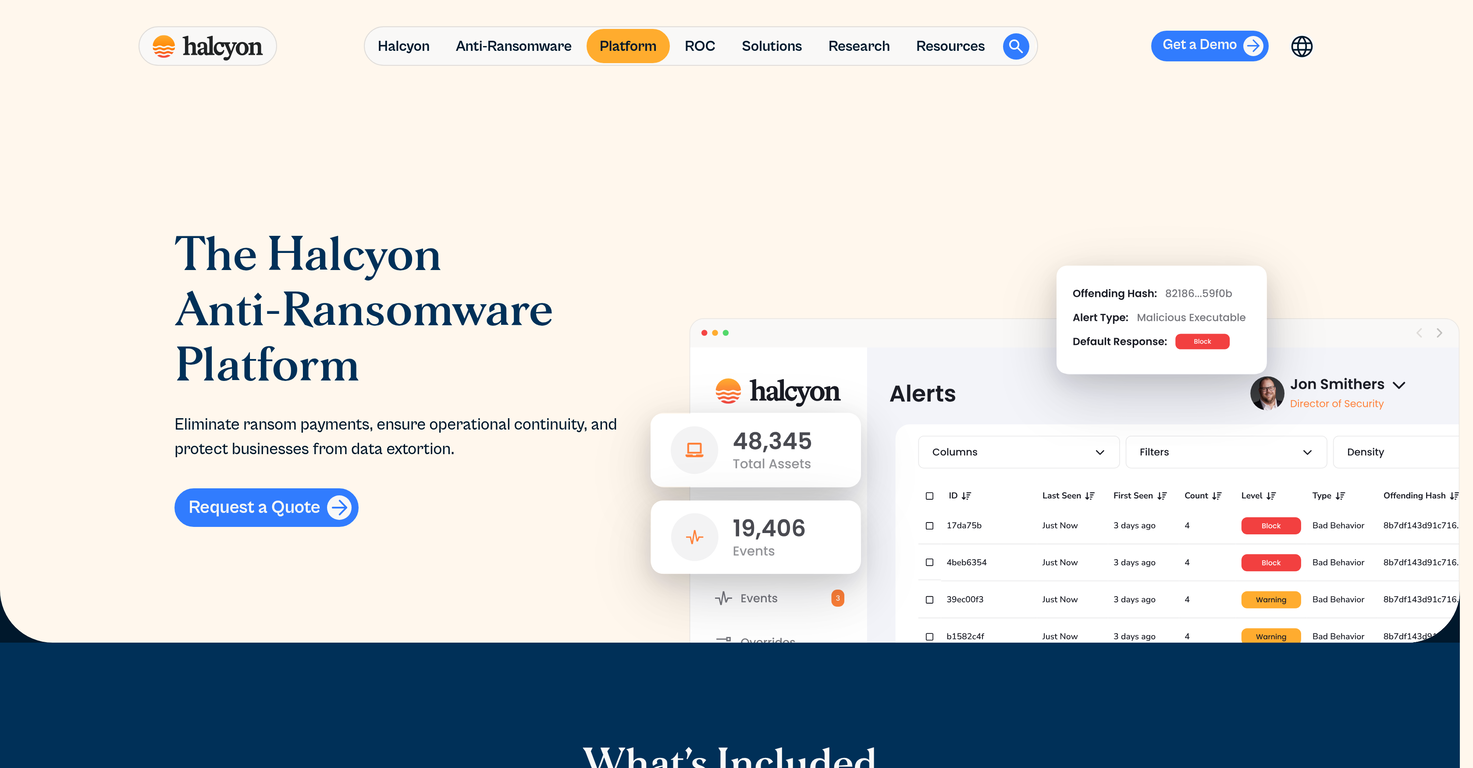 Halcyon website