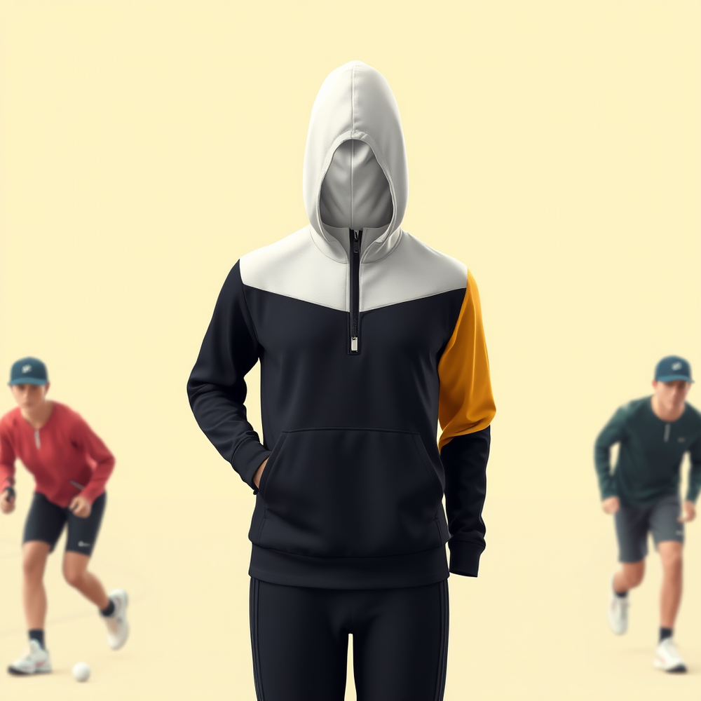Half-zipped sweatshirt sports website