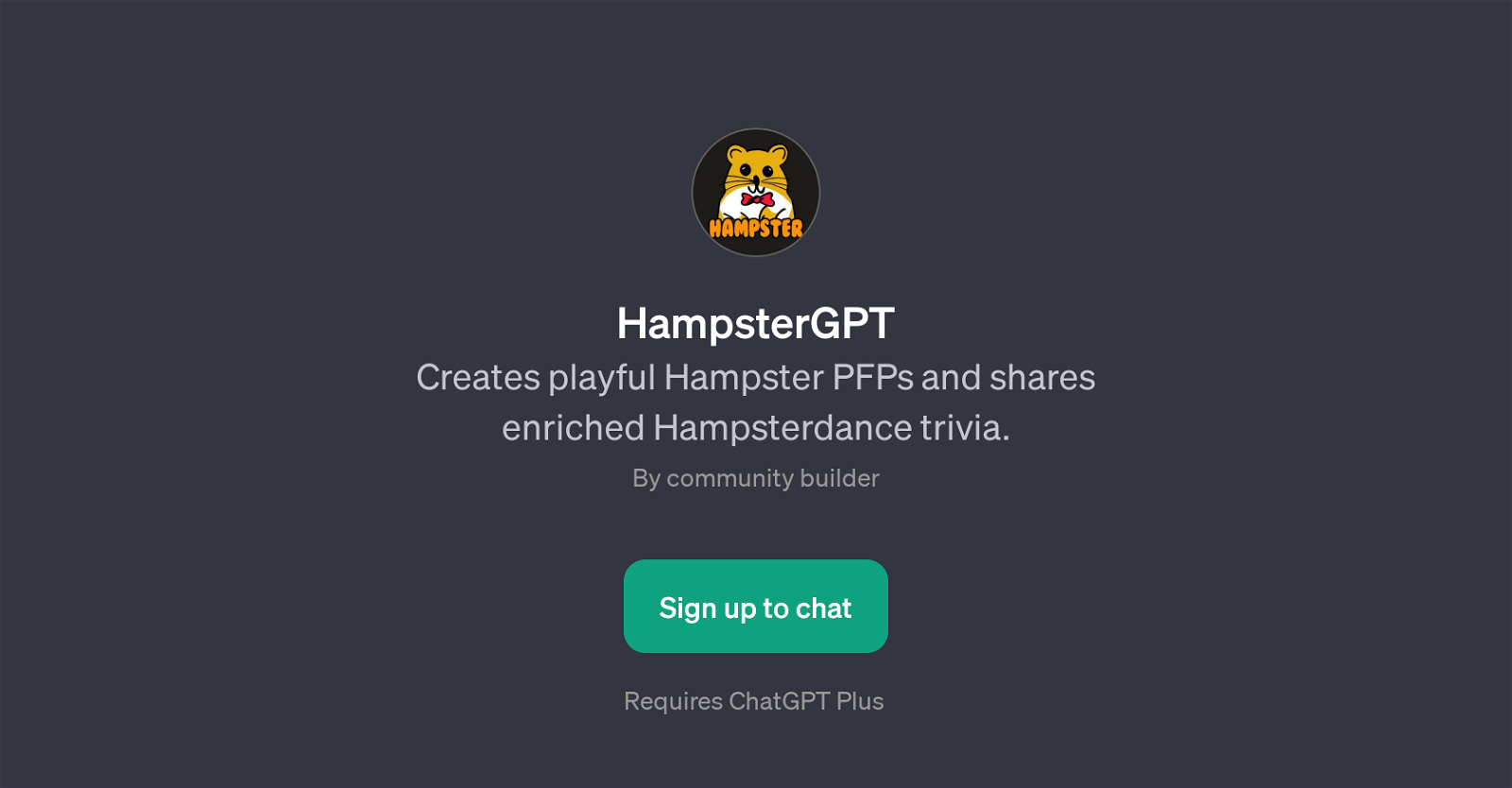 HampsterGPT website