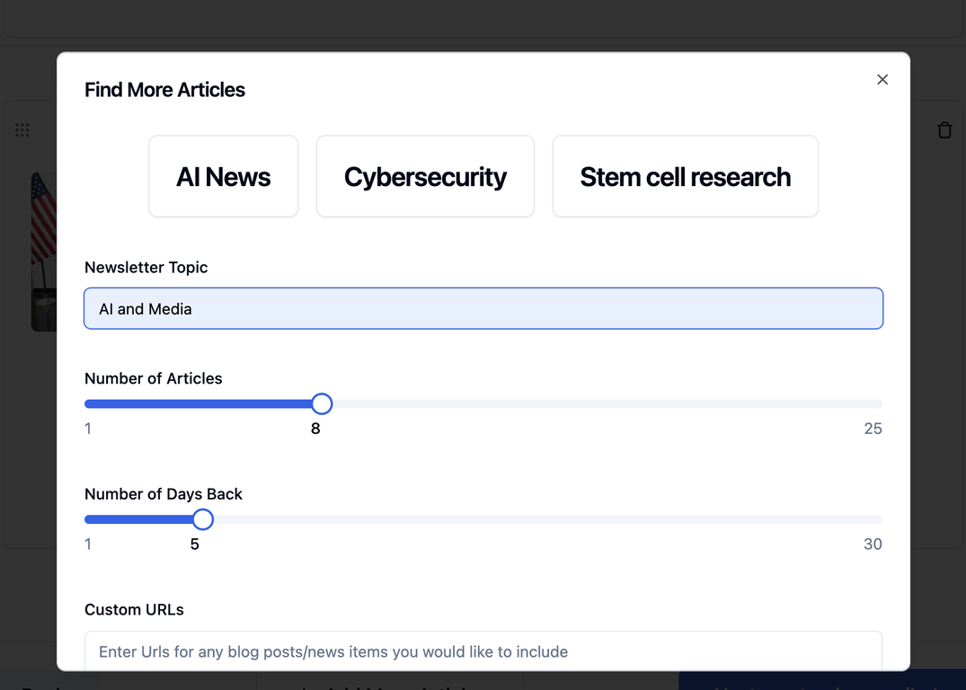 Hana Newsletters website