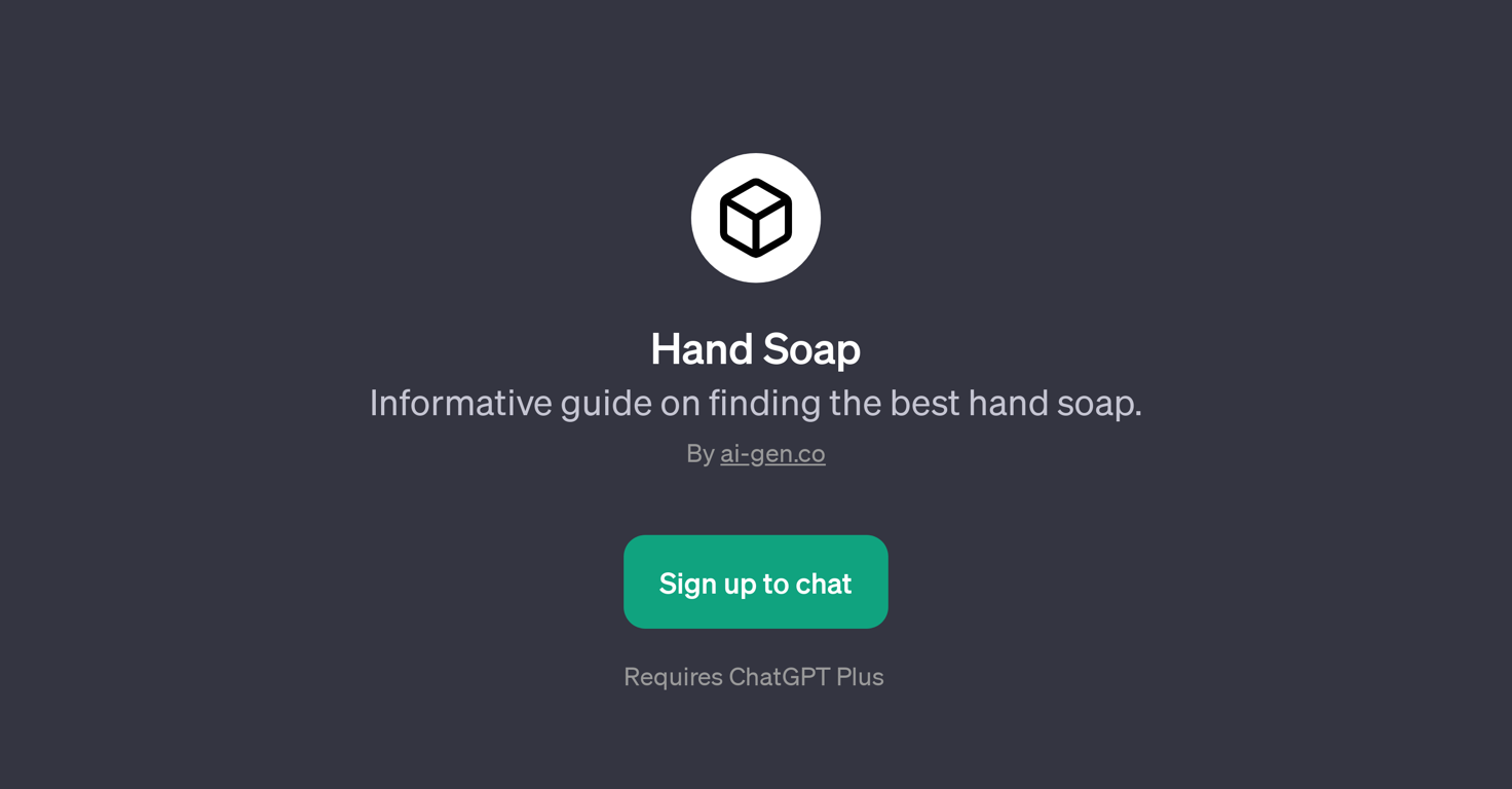 Hand Soap website