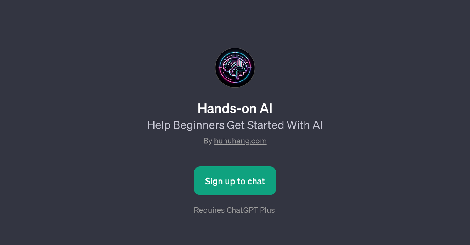 Hands-on AI website