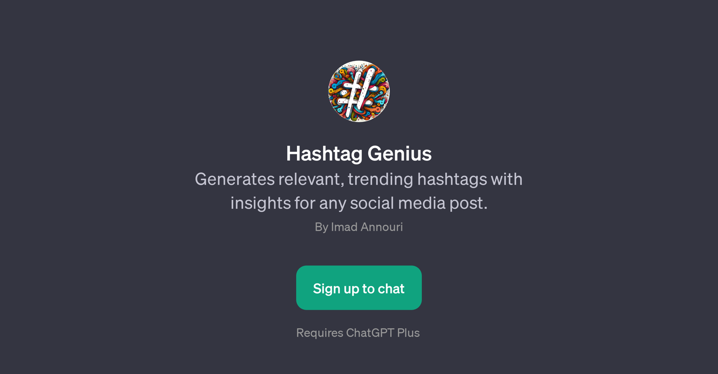 Hashtag Genius website