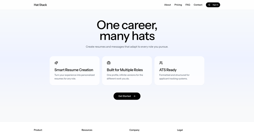 Hat Stack website