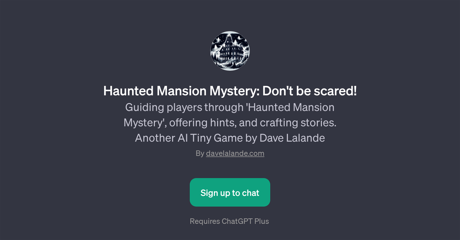 Haunted Mansion Mystery website