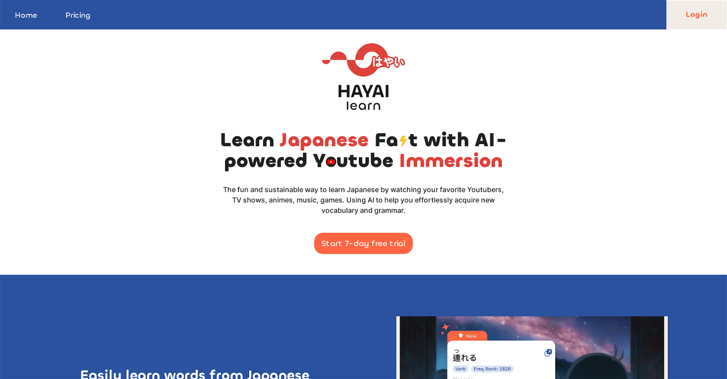 HayaiLearn website