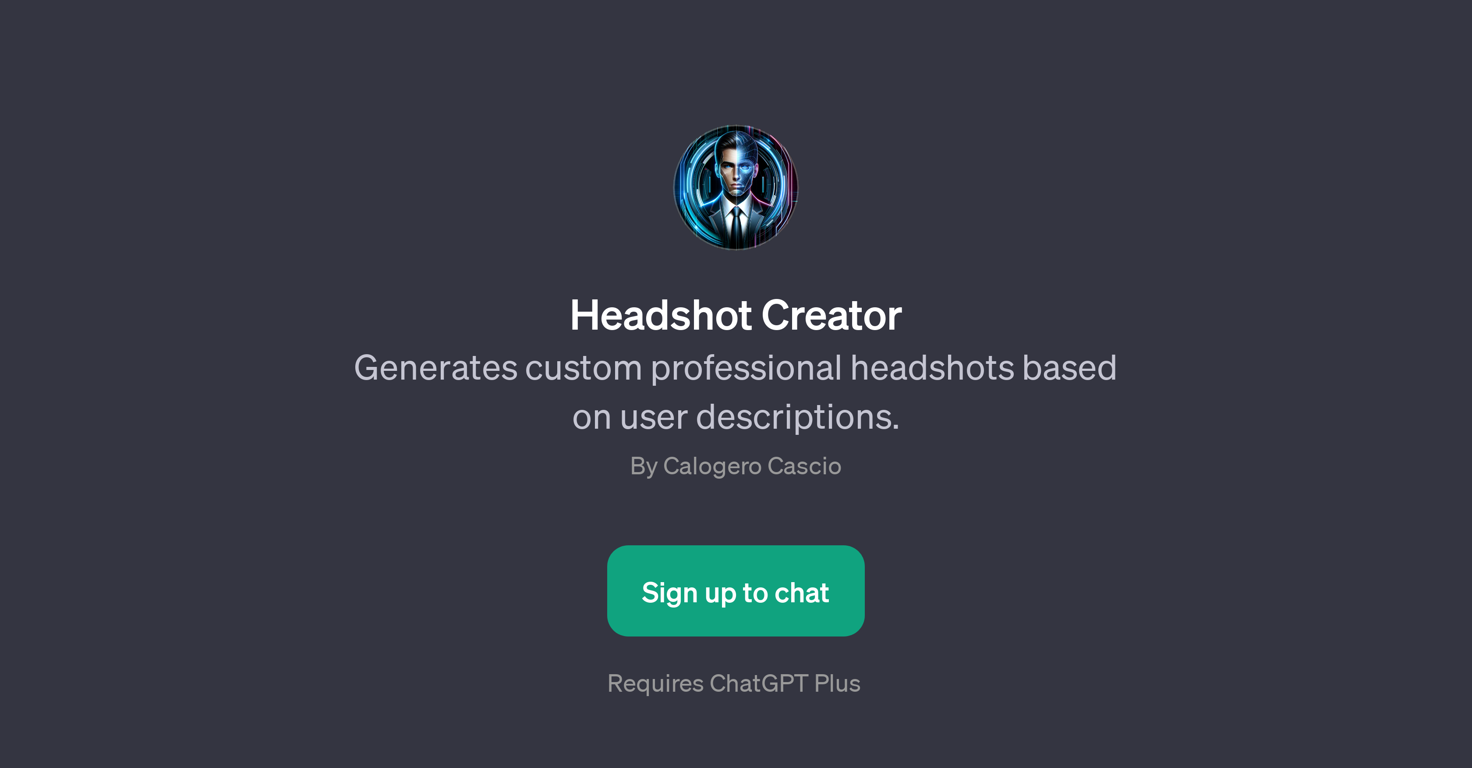 Headshot Creator website