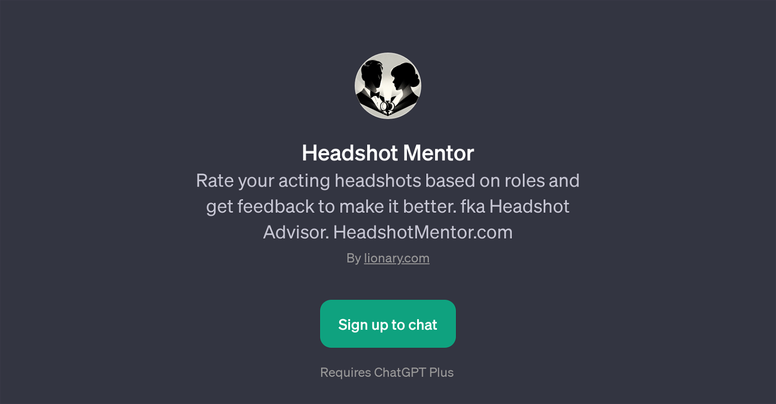 Headshot Mentor website