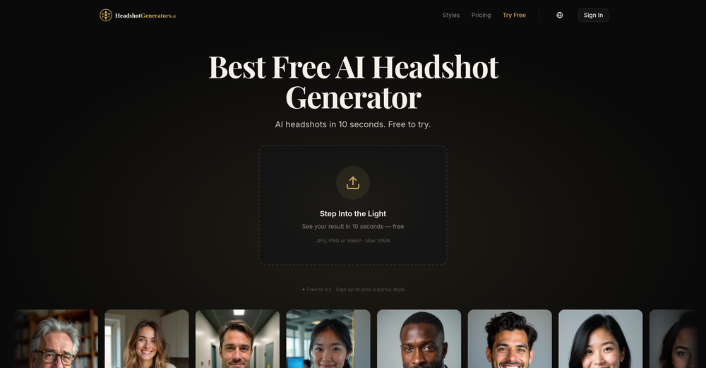 HeadshotGenerators.ai website