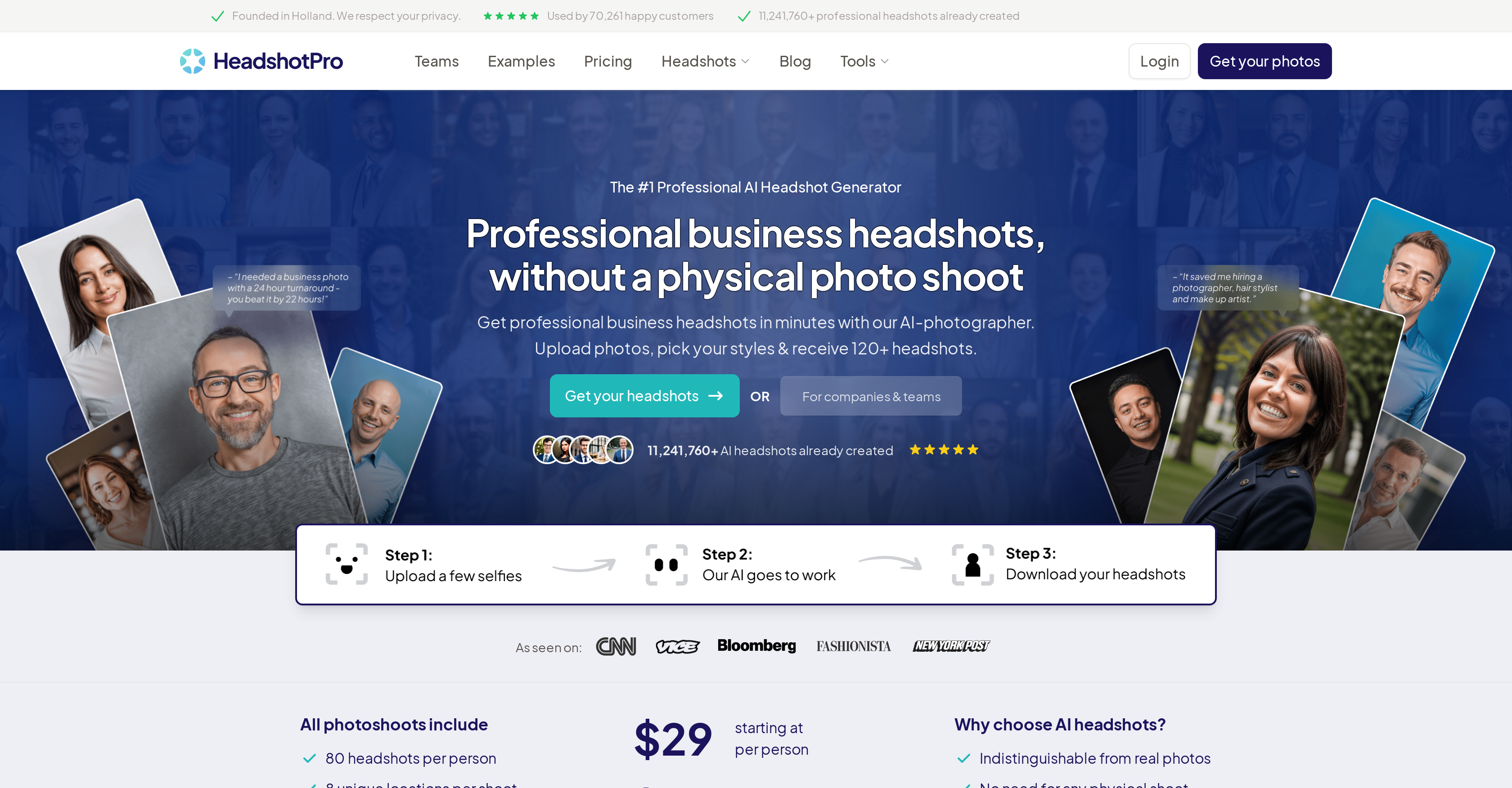 Headshotpro website