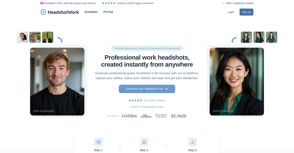 HeadshotWork website