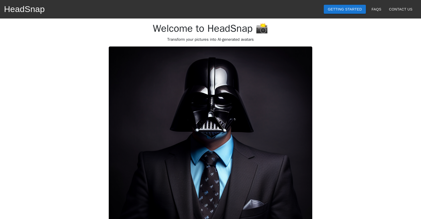 HeadSnap website