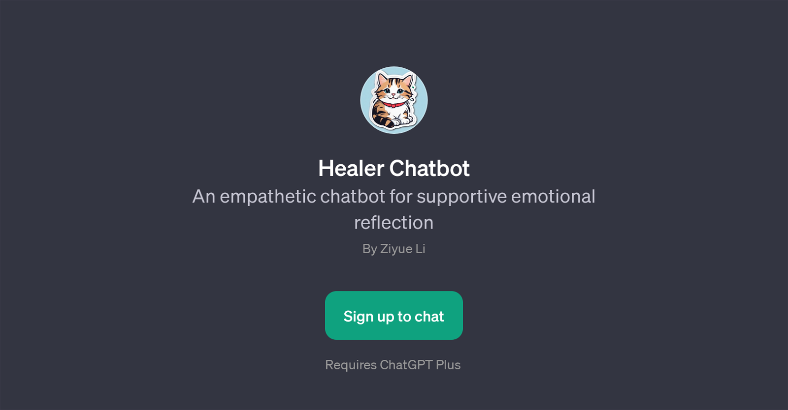 Healer Chatbot website