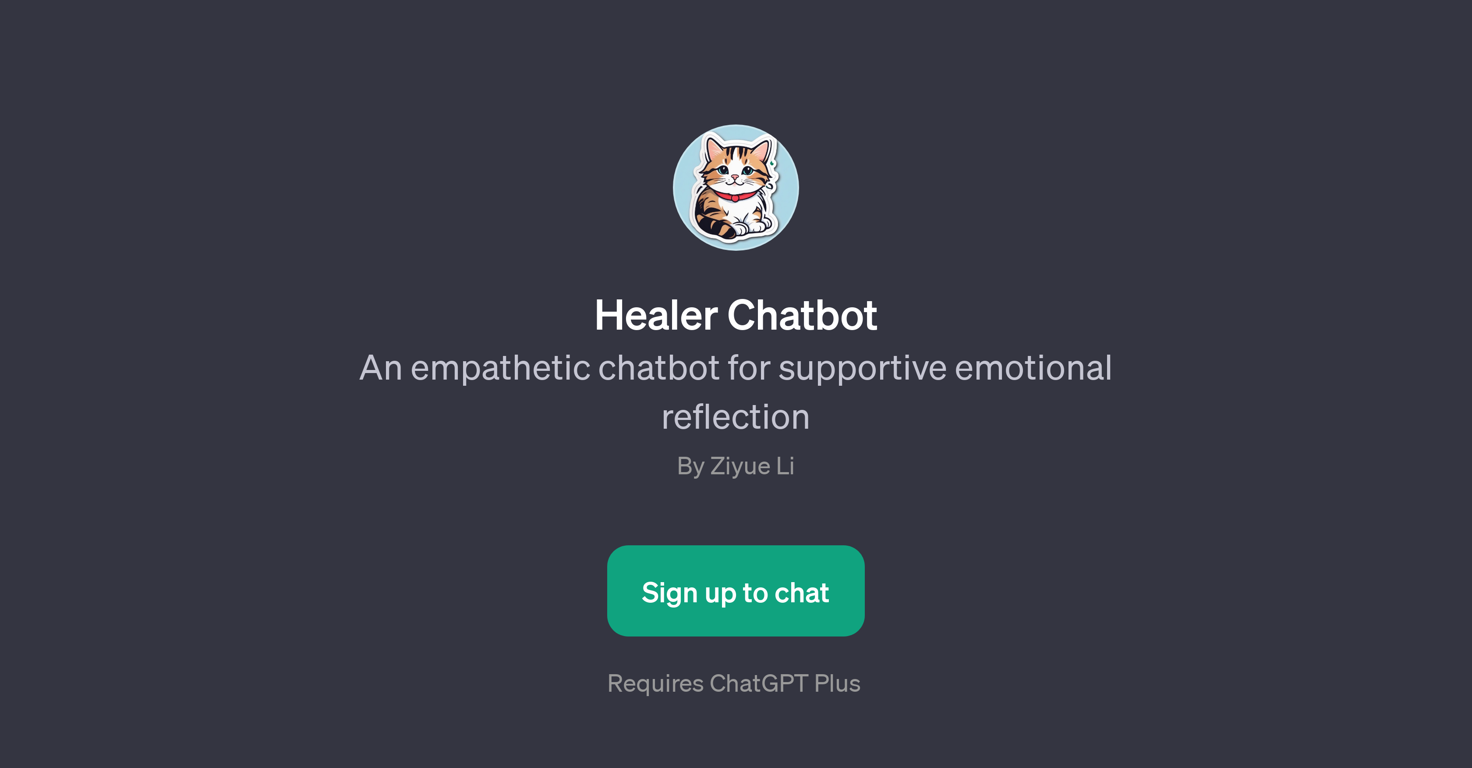 Healer Chatbot website