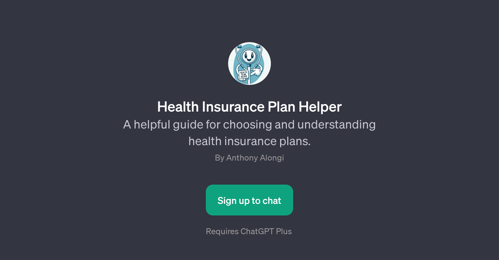 Health Insurance Plan Helper website