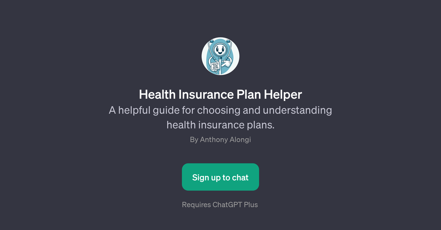 Health Insurance Plan Helper website