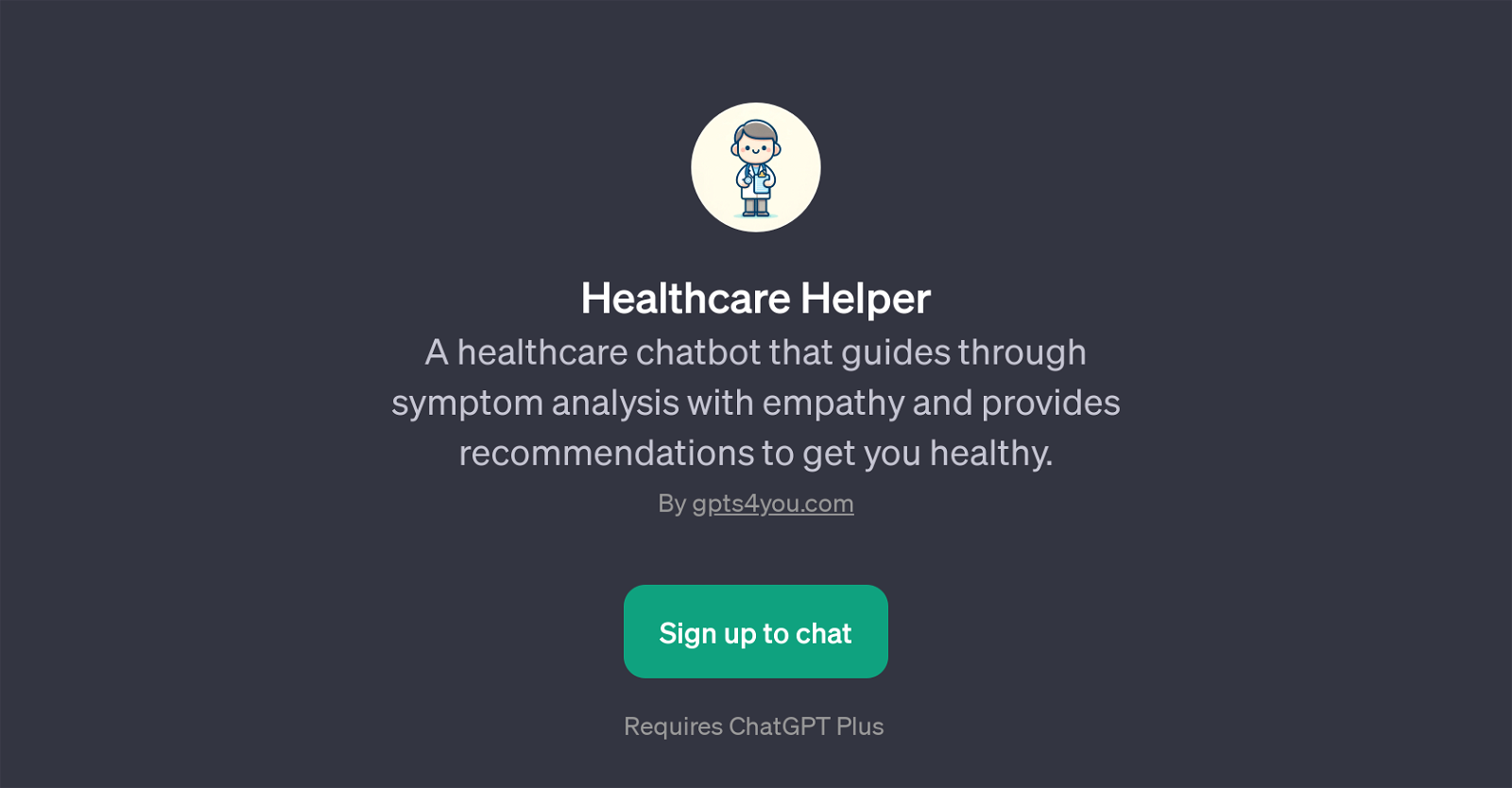 Healthcare Helper website