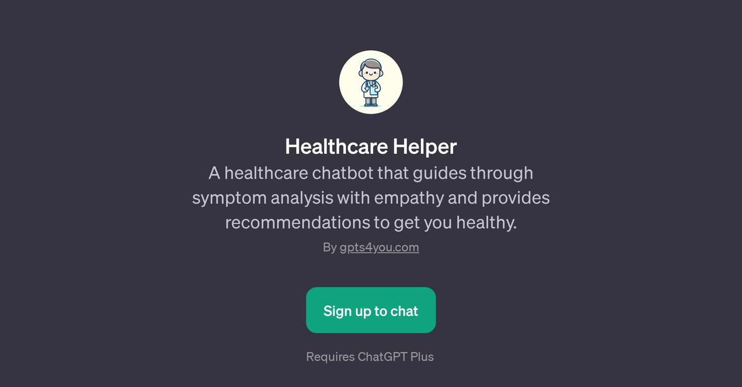 Healthcare Helper website