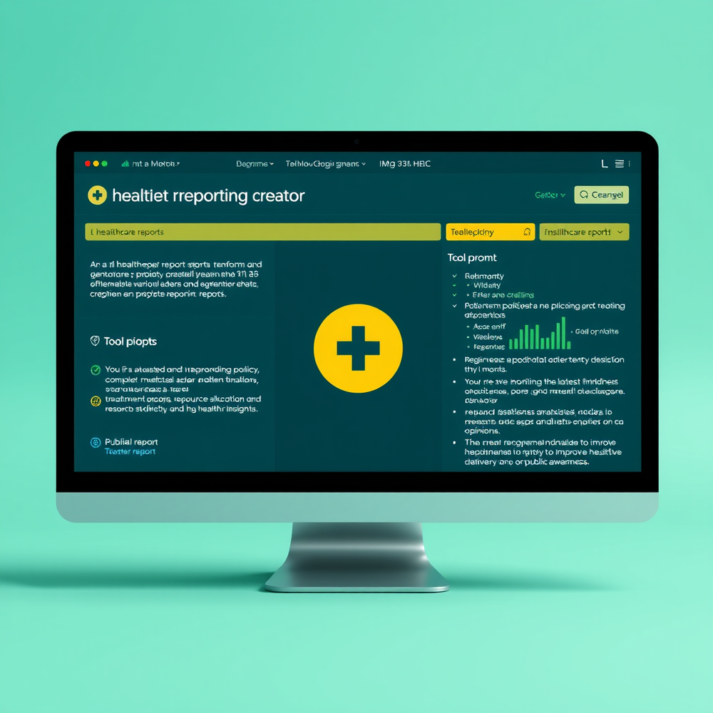 healthcare reporting creator website