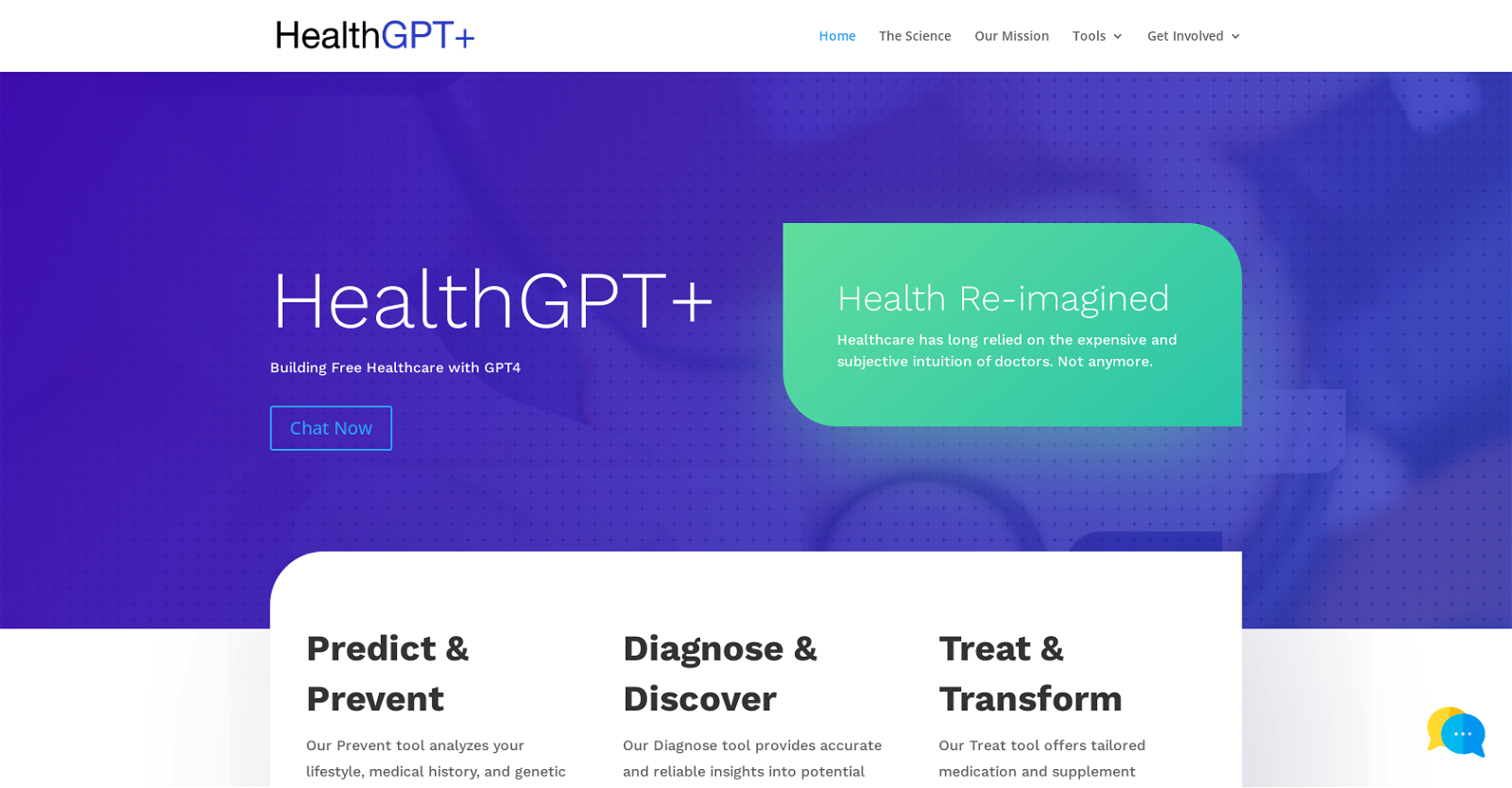 HealthGPT website