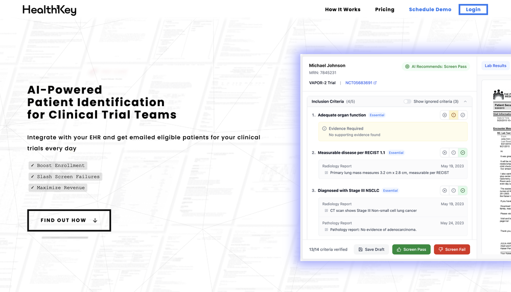 HealthKey website
