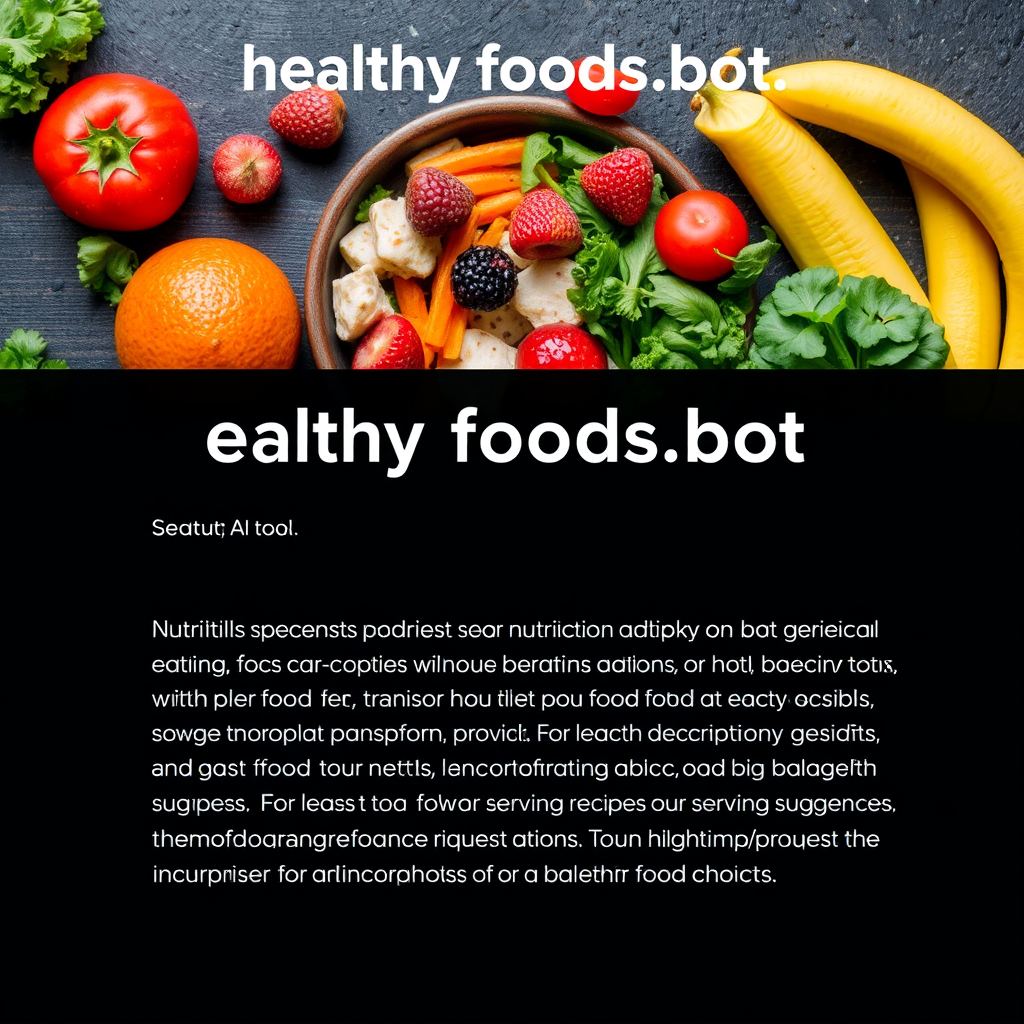 healthy foods.bot - (Free, No Signup AI Tool)