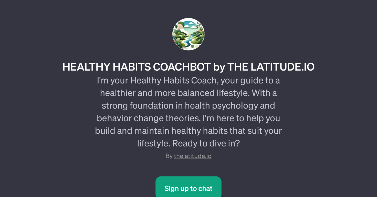 HEALTHY HABITS COACHBOT by THE LATITUDE.IO website