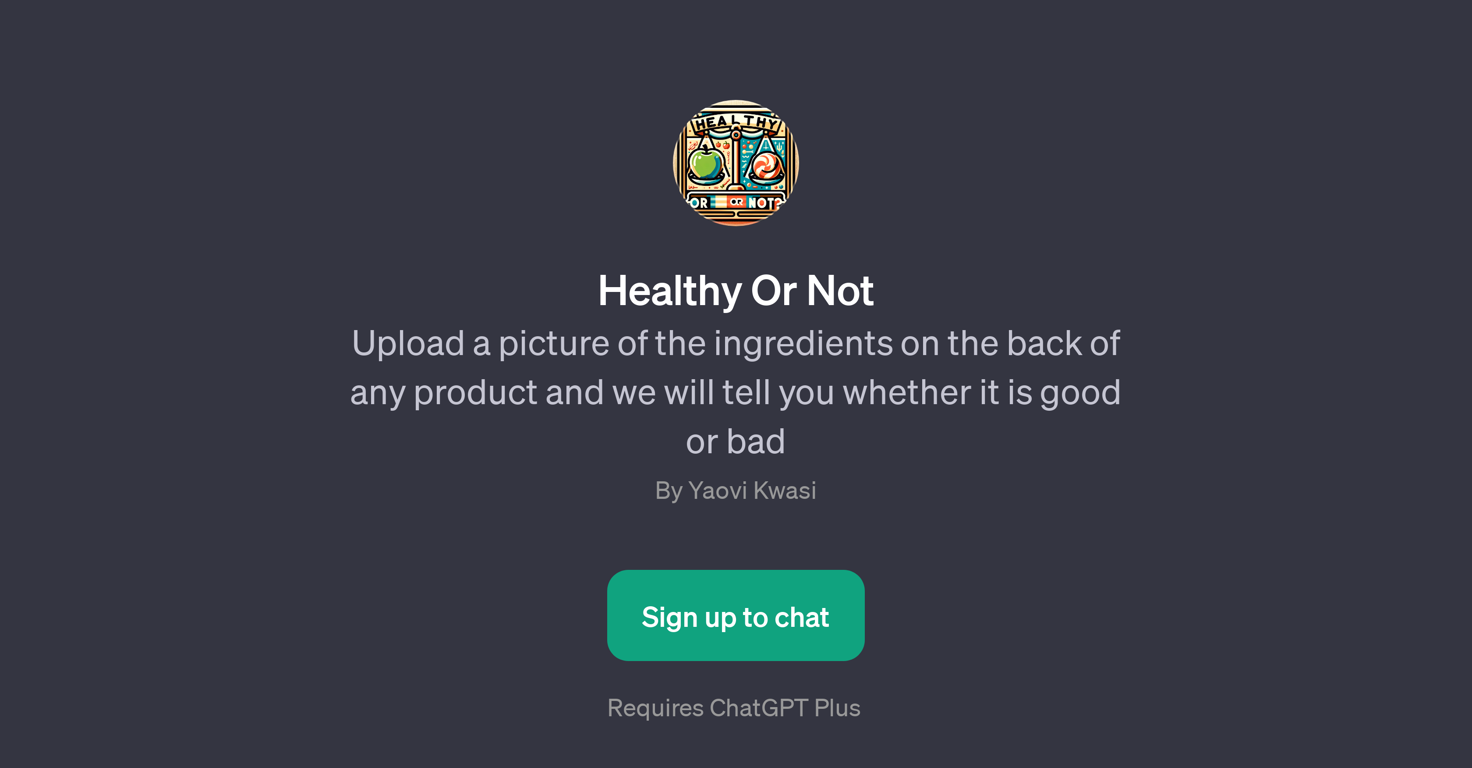 Healthy Or Not website