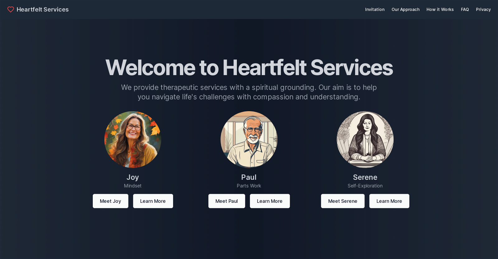 Heartfelt Services website