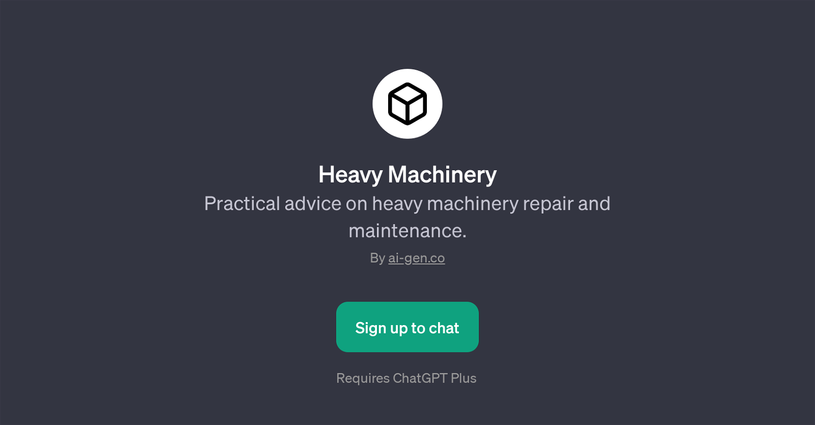 Heavy Machinery website