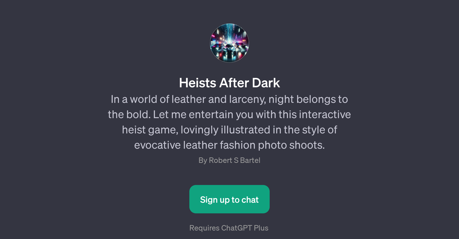 Heists After Dark website
