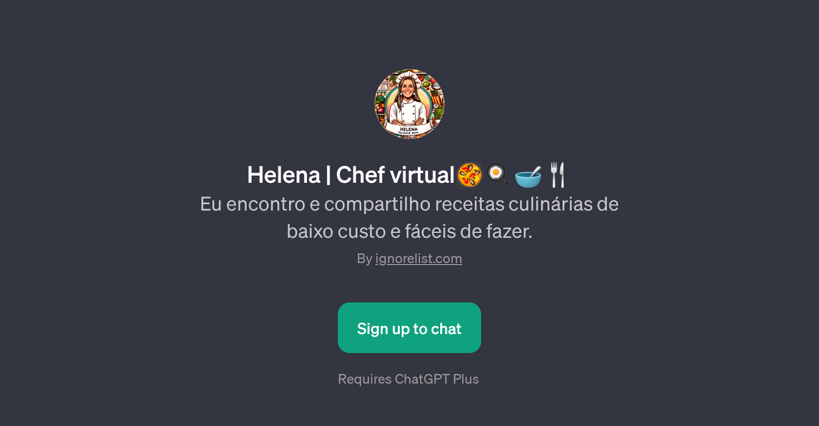 Helena | Chef virtual website