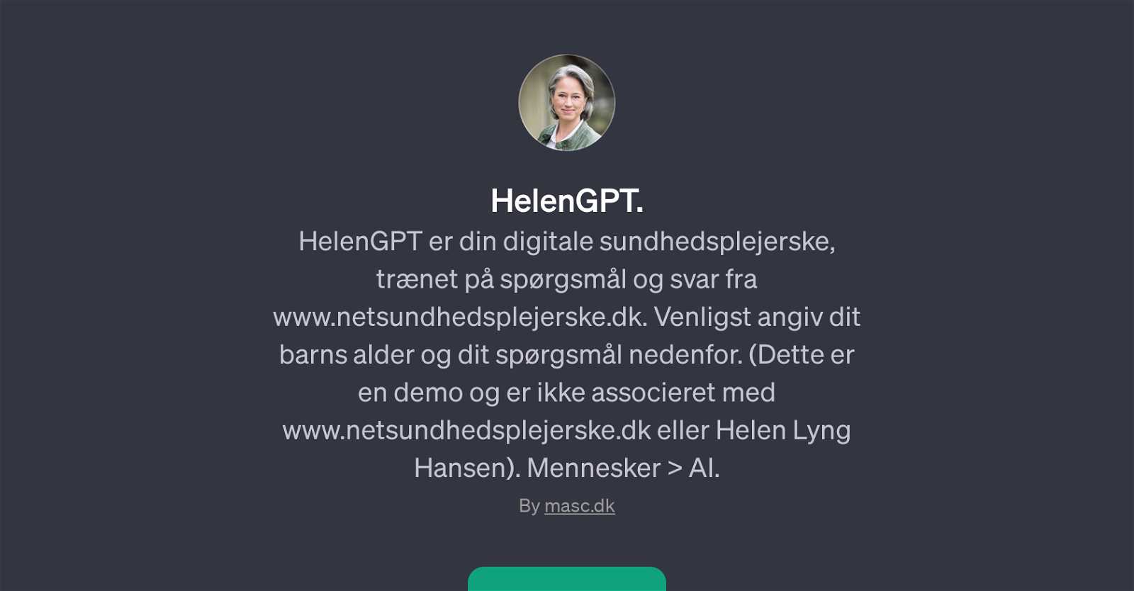 HelenGPT website