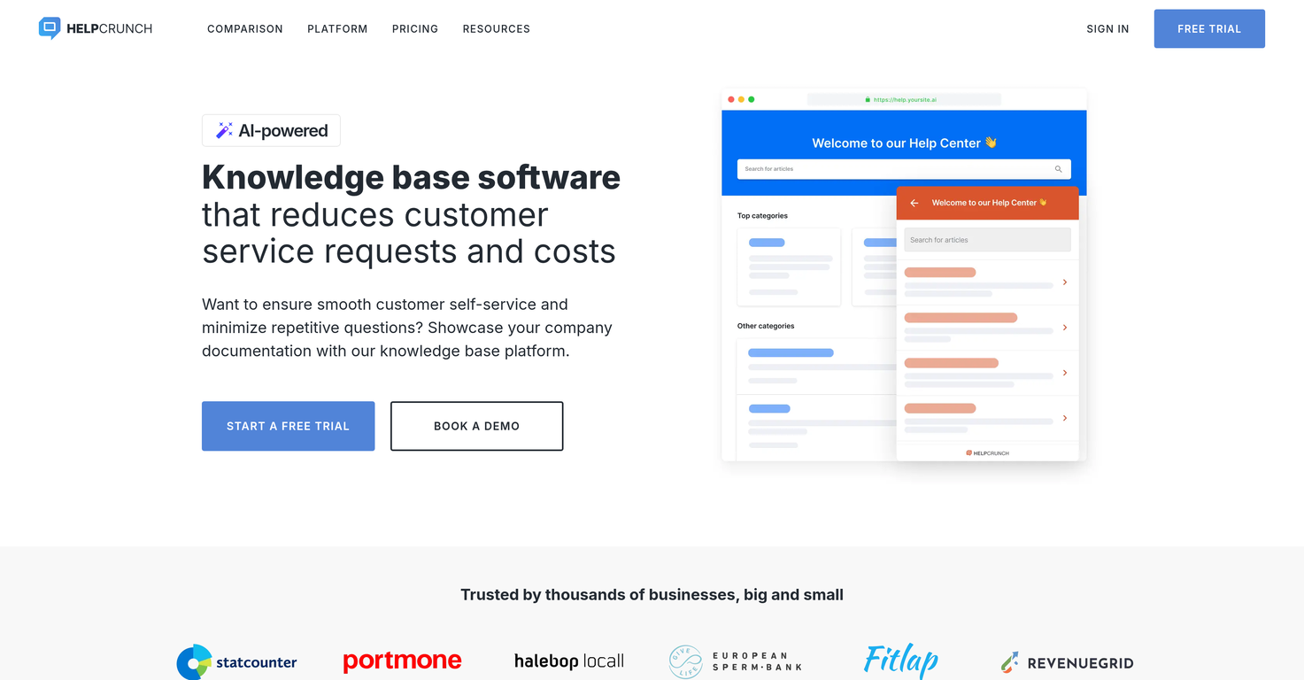HelpCrunch website