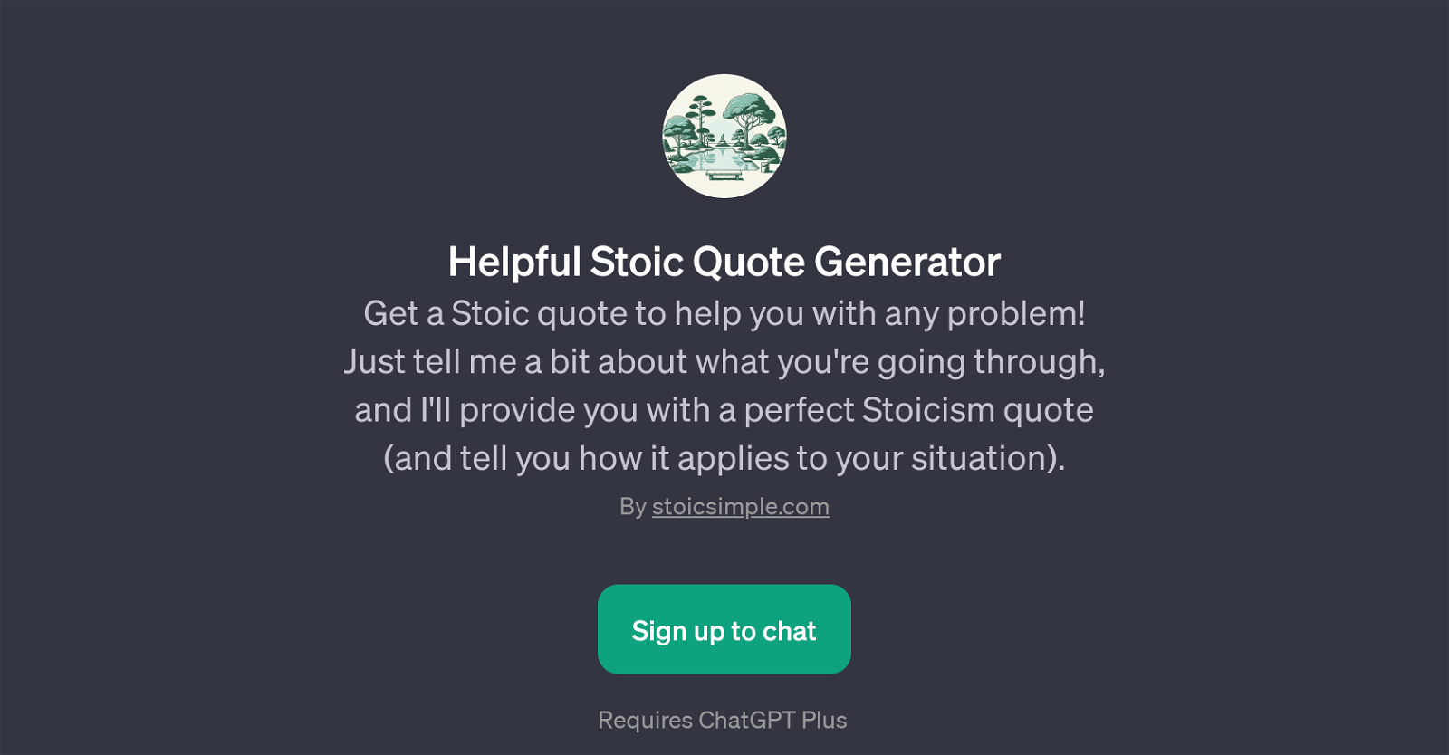 Helpful Stoic Quote Generator website