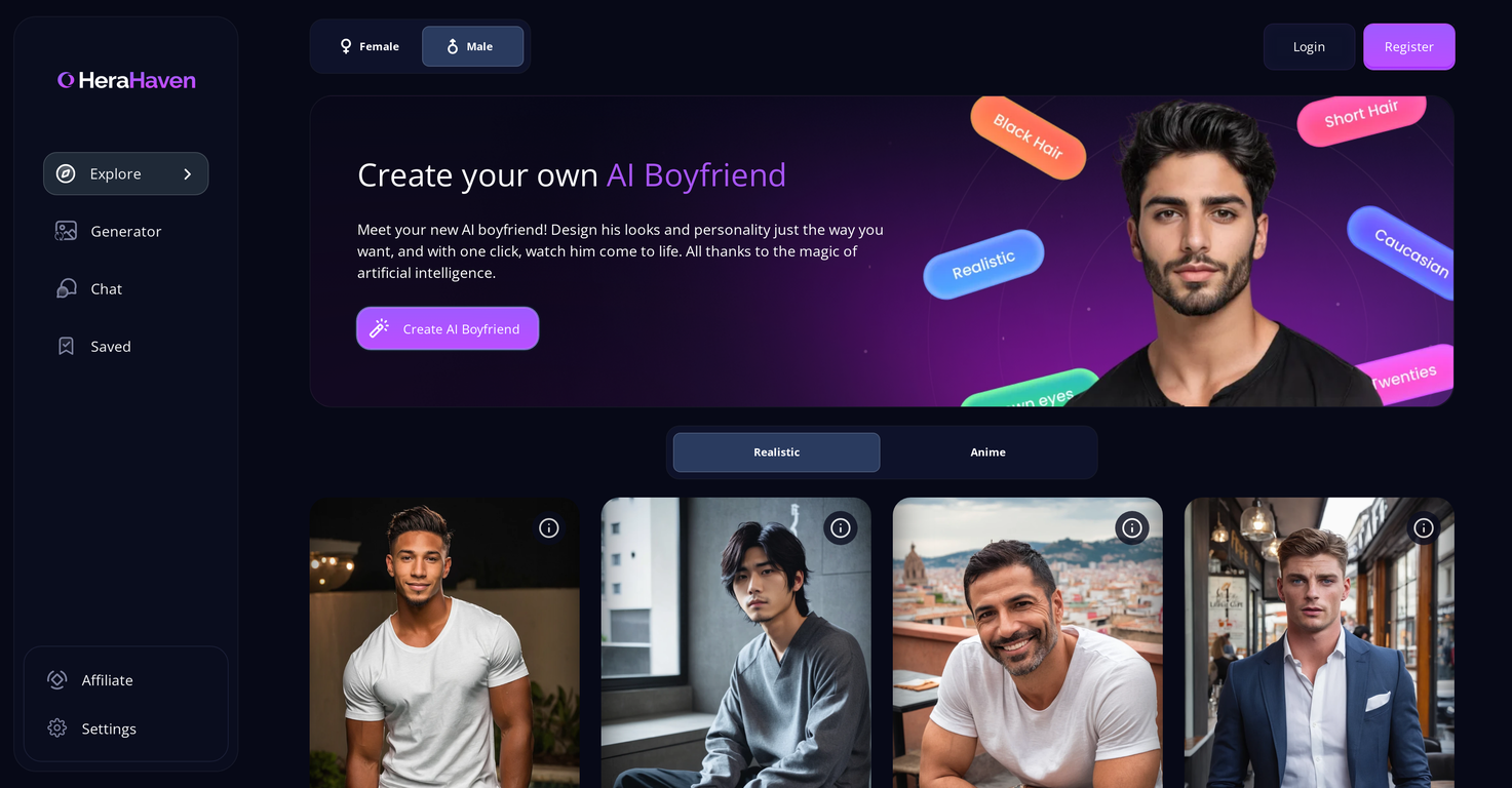 HeraBoyfriend website