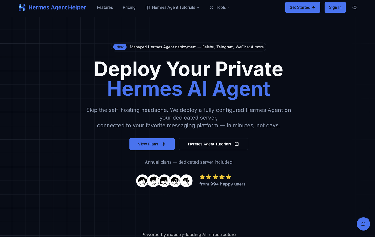 Hermes Agent Helper website