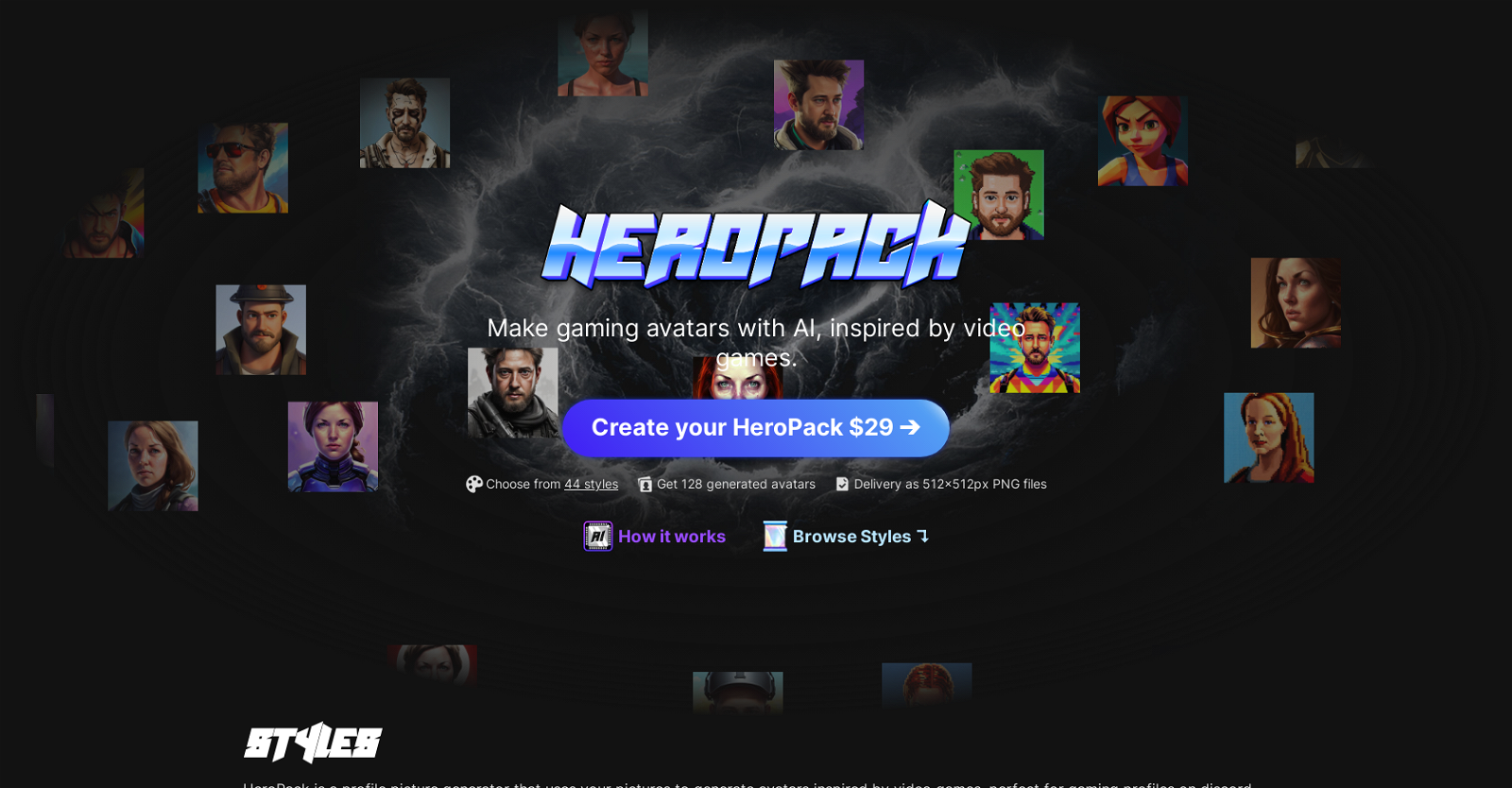 HeroPack website