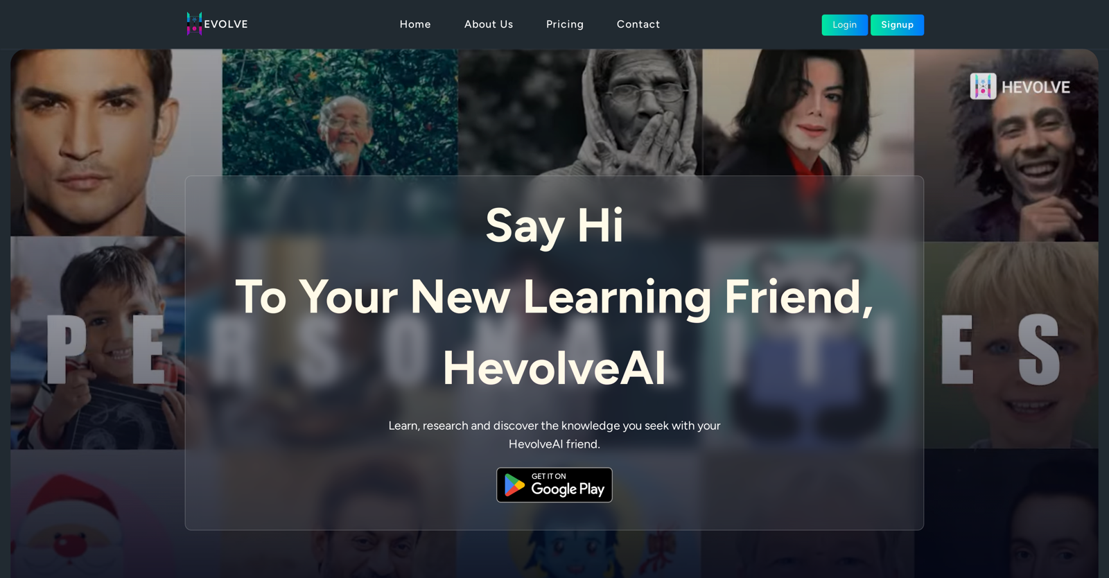 Hevolve AI website