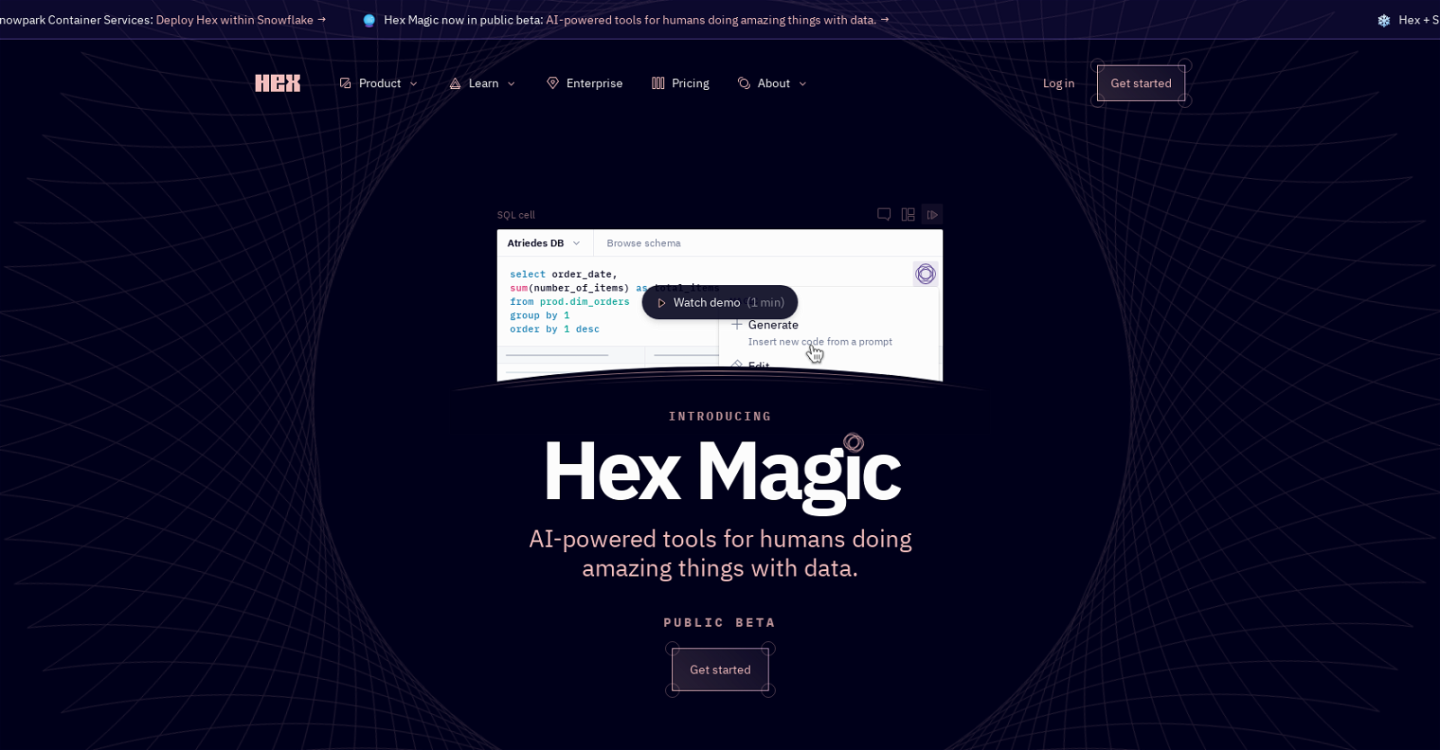 Hex.tech website