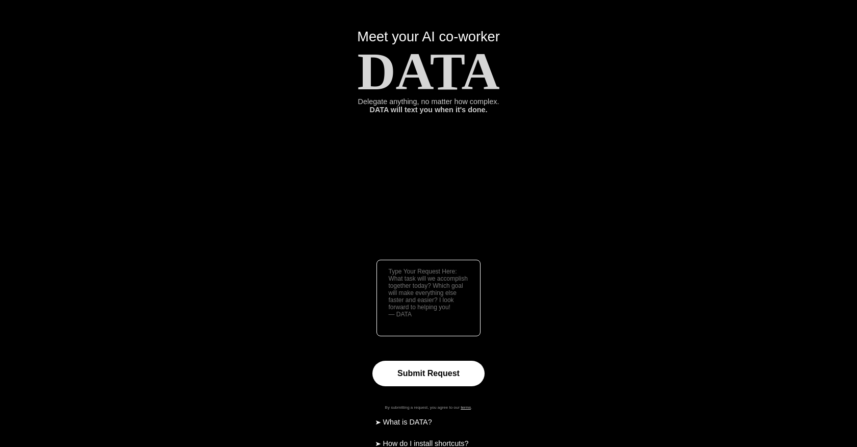 Hey Data website