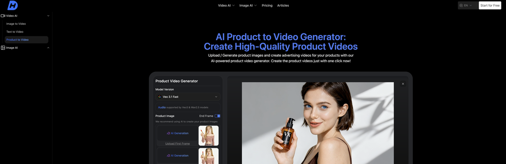 Hey Dream Product Videos website
