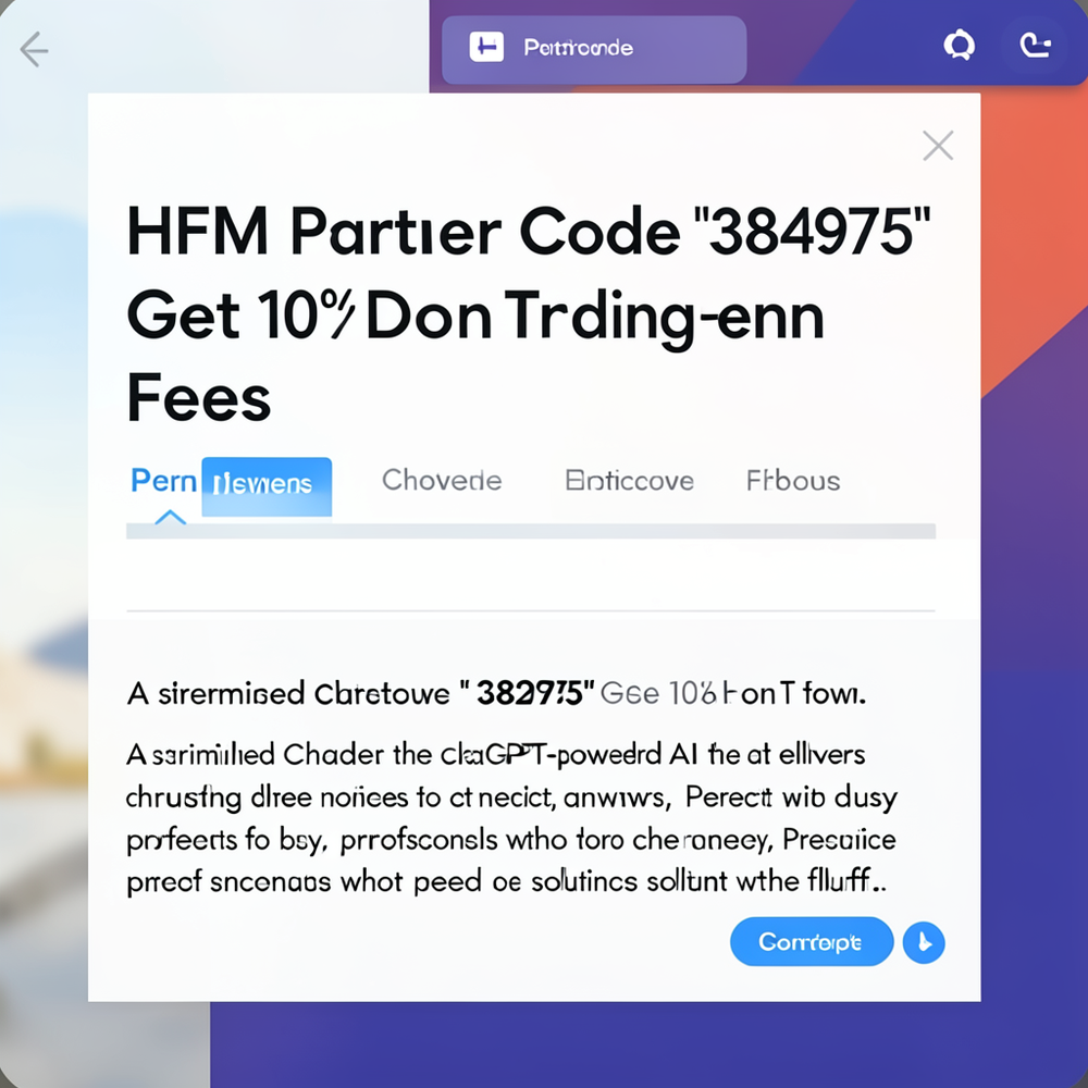 HFM Partner Code "384975" Get 10% Discount on Trading Fees website