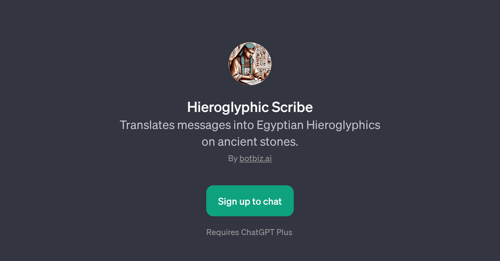 Hieroglyphic Scribe website