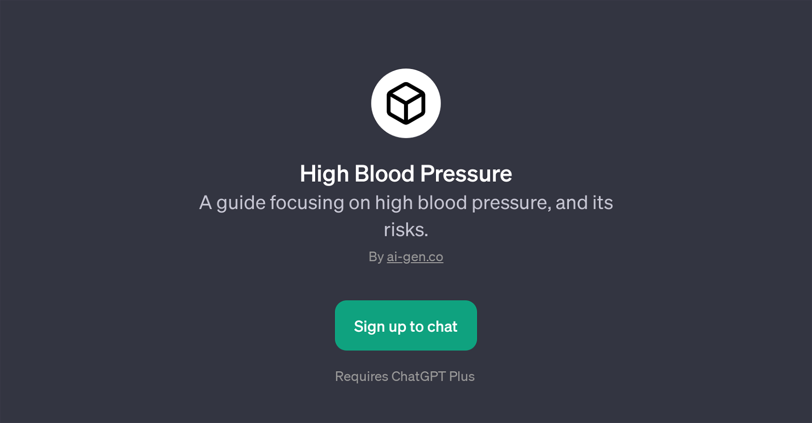 High Blood Pressure GPT website