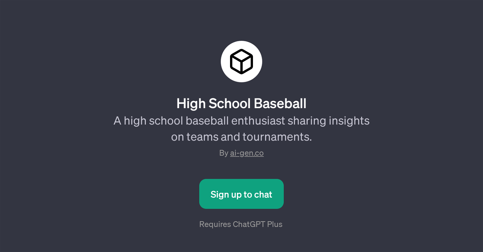 High School Baseball website