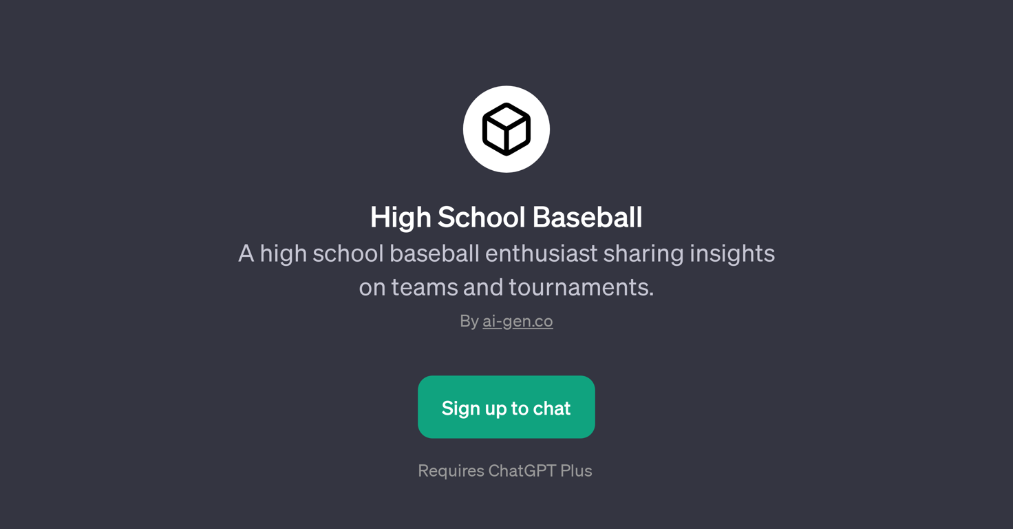 High School Baseball website